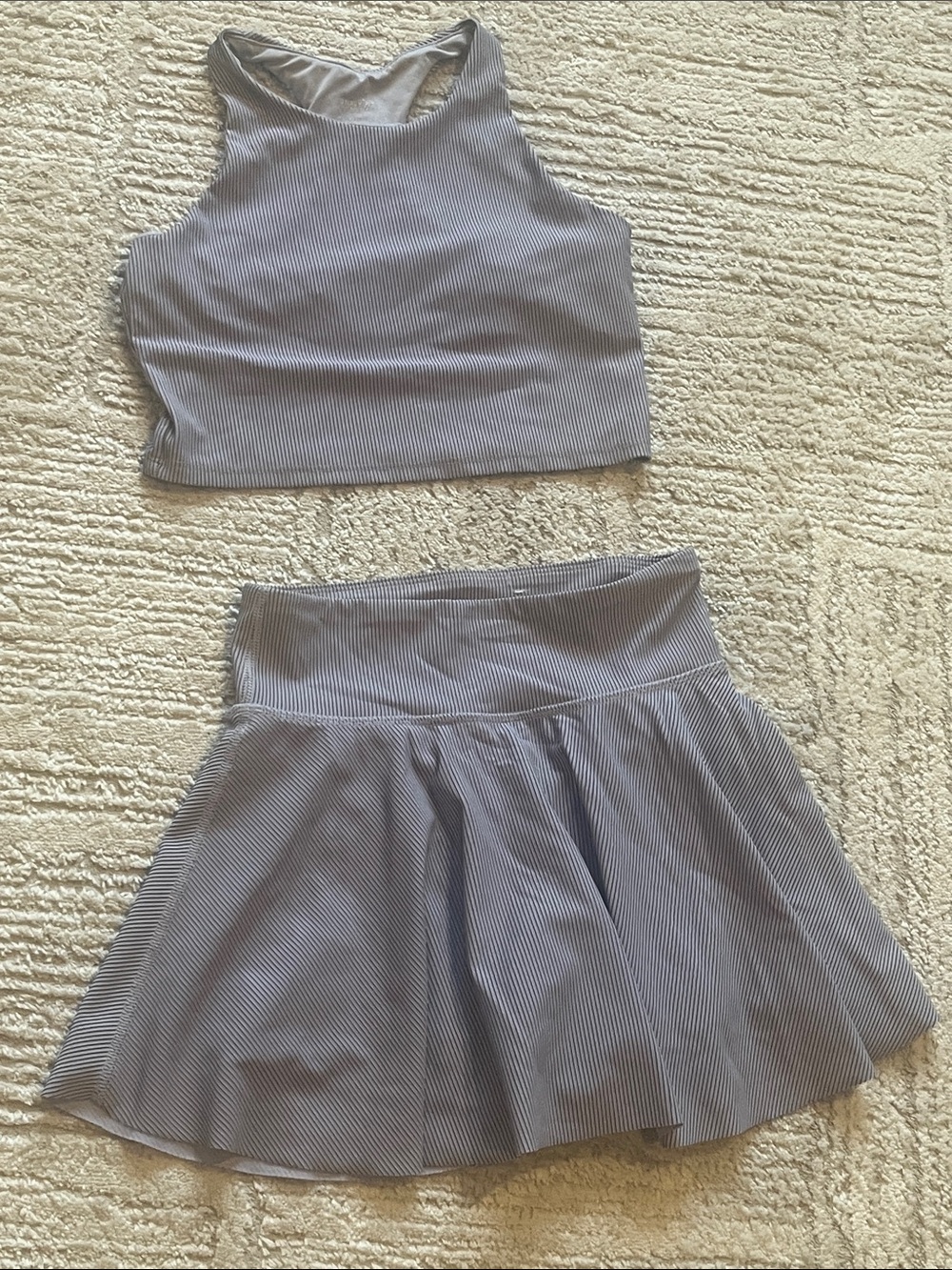 Old Navy | Girls Striped Light Purple Active Set, 10/12
